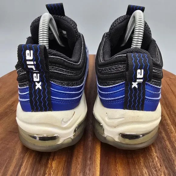 Nike Air Max 97 Shoes Men's 9 Royal Blue Black Lace Up Low Top Athletic Sneakers - Picture 4 of 9